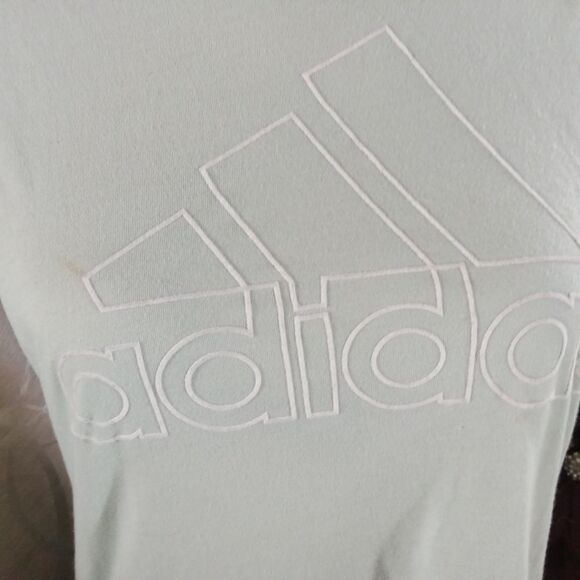 Adidas sleeveless top with open sides. Light green, excellent condition - Picture 3 of 6